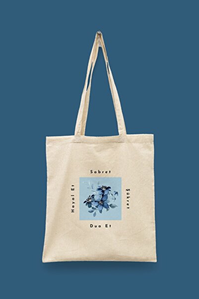 Bi Dünya Haber Hayal Et Islamic Series Tote Bag Printed Cloth Bag