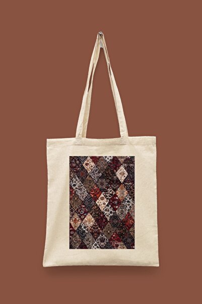 Bi Dünya Haber Ethnic Collage Series 11 - Bahr-I Oman Islamic Series Tote Bag...