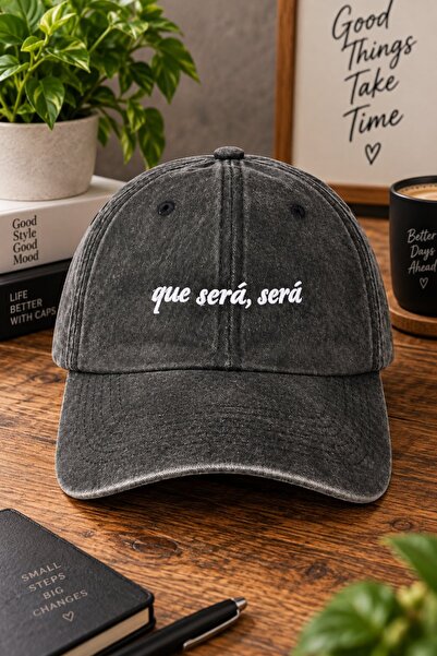 barsdepo Que Será, Será Unisex Embroidered Hat |   Gothic Design Baseball Cap...