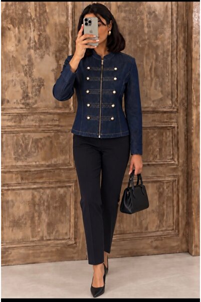 Azda Jacket with a Denim Look, Thick Fabric.