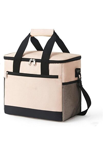 GENERAL Tazweeq Insulated Lunch Bag, Beige, 600D Oxford Cloth with PEVA Linin...