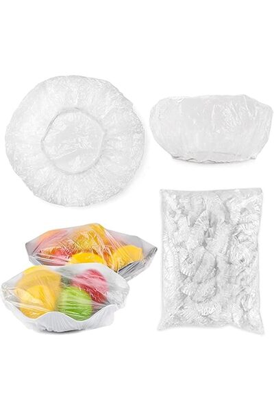 GENERAL Elastic Bowl Covers, 200 PCS Reusable Stretchable Fits Various Sizes ...