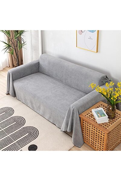 Tazweeq Water-Resistant Pet Sofa Cover for Cats and Dogs, Grey, 180x130 cm, S...
