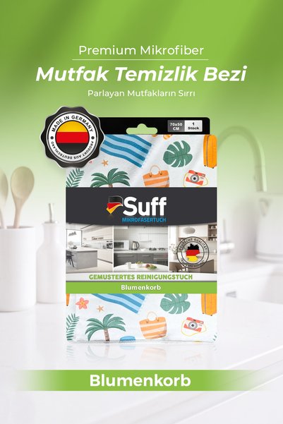 Suff Blumenkorb Mikrofiber Mutfak Temizlik Bezi Su Çekici Dekoratif Büyük Boy...