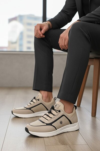 enoch Patterned Men's Sneakers with Flexible Rubber Laces
