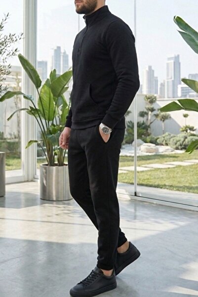 PUMAS Men's Half Zipper Cotton Lined Comfortable Suit