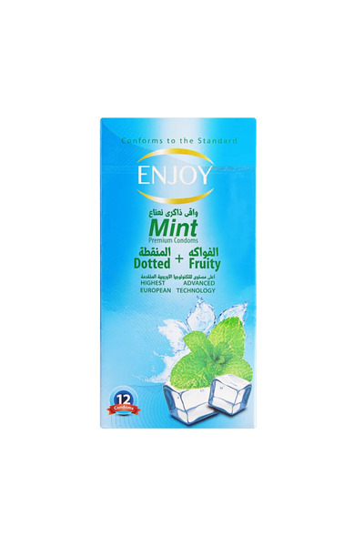 Enjoy Mint Flavored Dotted Condoms - 12 Pack