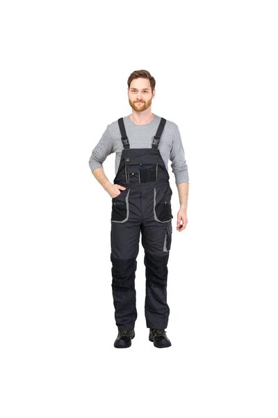 Reis Salopetă de protecție din twill rezistent FORECO-B_SBJS, gri/negru, mări...