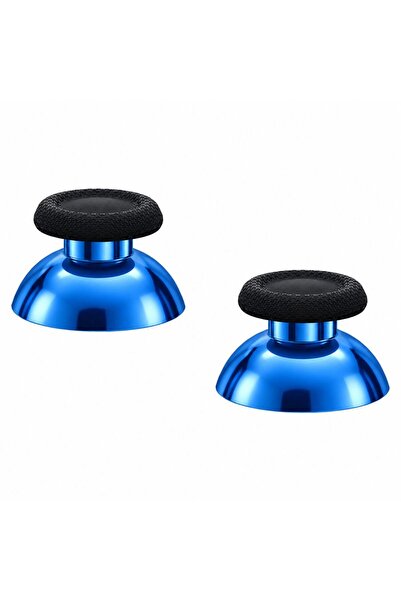 POPKONSOL 2 Adet PS5 Analog Topuz Mavi Krom Başlık Playstation 5 Kol Tamir Yedek Parça