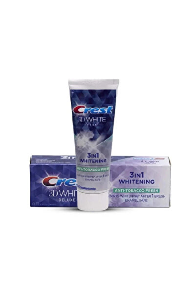 Crest 3D White Deluxe Anti-Tobacco Fresh, Enamel Safe Toothpaste, 75 ml