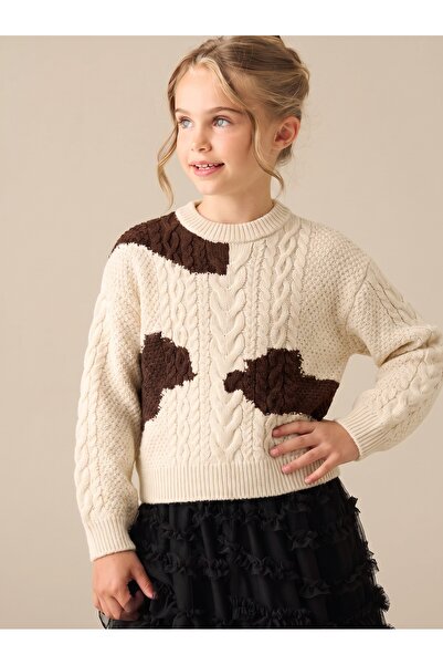 Tinymuyt Girl's Premium Quality Knitwear Sweater Beige-Brown