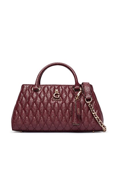 Guess Women's Handbag Quilted Monogram Patterned Chain Strap Zippered Stylish...