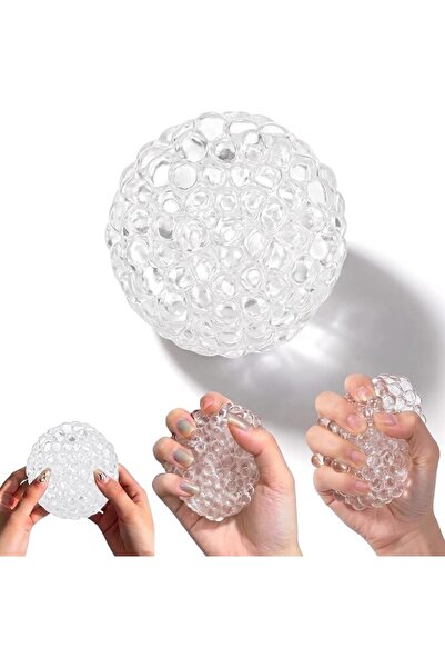 TERRIFI Crunchy Squishy Stress Ball, Soft TPR Squeeze Fidget Toy with Bead-Li...
