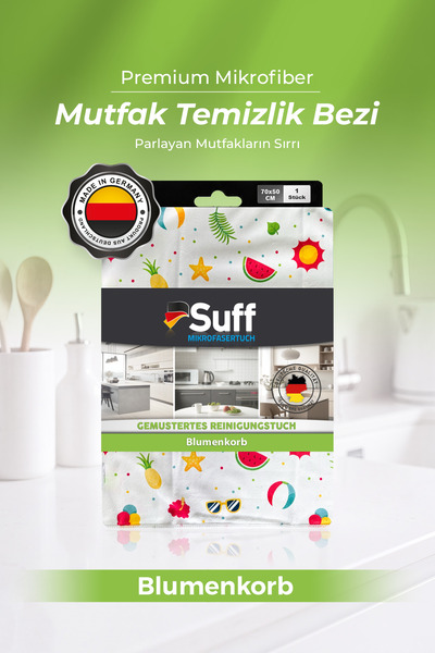 Suff Blumenkorb Mikrofiber Mutfak Temizlik Bezi Yüksek Emici Dekoratif Büyük ...