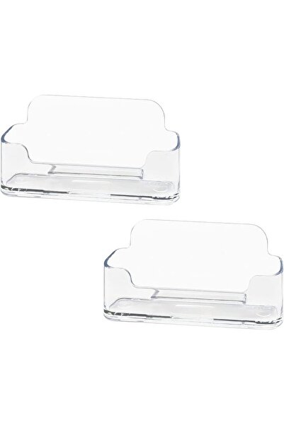 Yelajoy 2 Pack Acrylic Business Card Holder, Large Capacity Clear Plastic Bus...