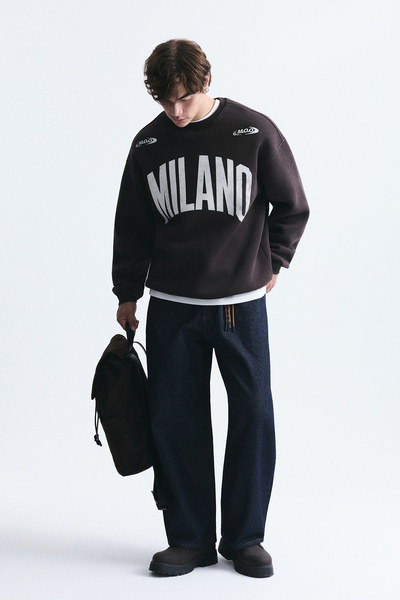 VAMOSCLO Milano Printed Oversize Sweatshirt