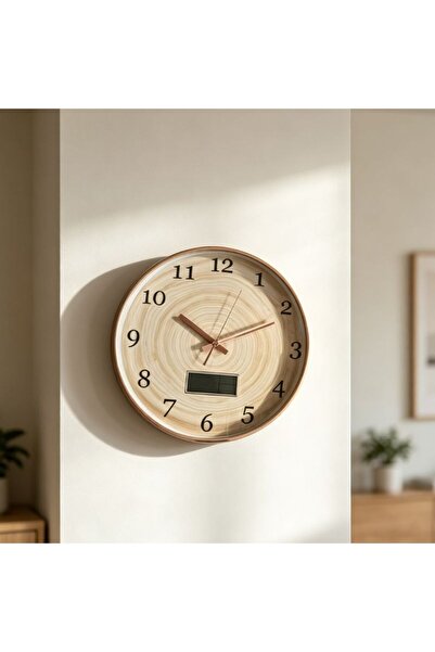 idei Ceas de perete decorativ 30 cm, afișaj digital suplimentar, funcționare ...