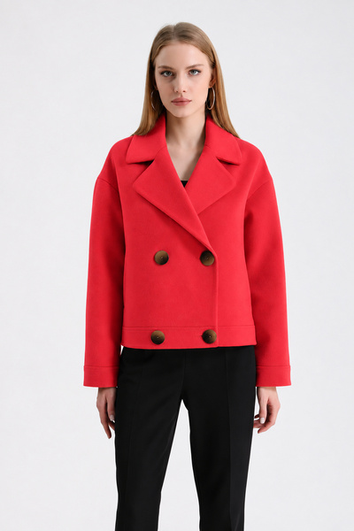Leather Club Pomegranate Flower Cashmere Jacket