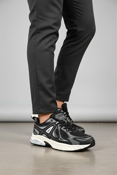 enoch Reflective Detailed Mesh Textured Thick Soled Men's Sports Shoes