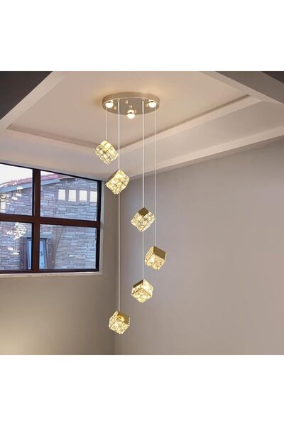 GENERAL Modern minimalist crystal indoor lamps, with a three-color adjustable...