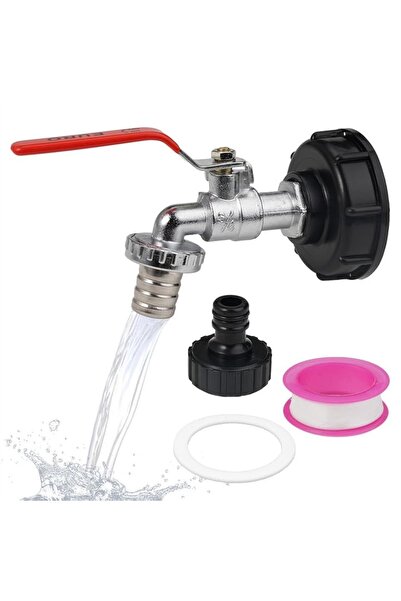 Noonedibs Robinet pentru rezervor IBC, robinet din alamă 1/2 țoli și robinet ...