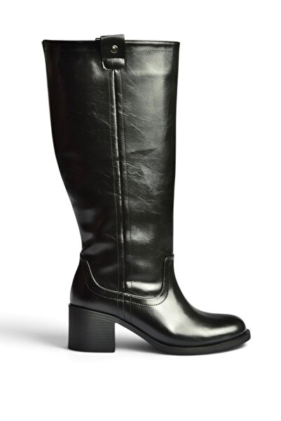 Fox Shoes Z282270409 Black Thick Heeled Classic Women's Boots