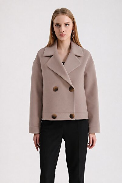 Leather Club Beige Cashmere Jacket