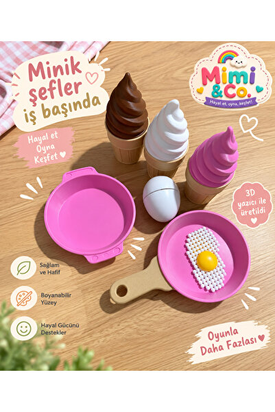 Mimi&Co Minik Şefler Kahvaltı Oyun Seti – 3D Baskı