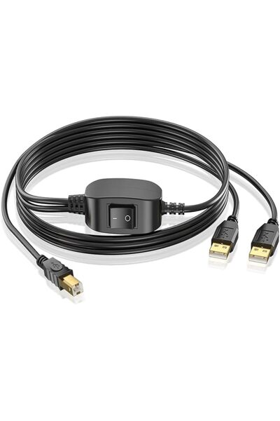 NALACAL كابل تقسيم الطابعة، كابل USB على شكل Y لمشاركة الطابعة 1 إلى 2، مطلي ...