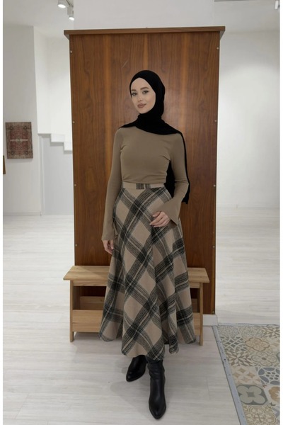 fayaboutique.com Vizon Ekoseli Serena Etek
