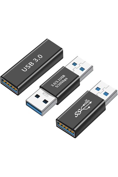 ELECDON مجموعة من 3 أنواع من محولات USB 3.0، تشمل محولات أنثى إلى أنثى، ومحول...