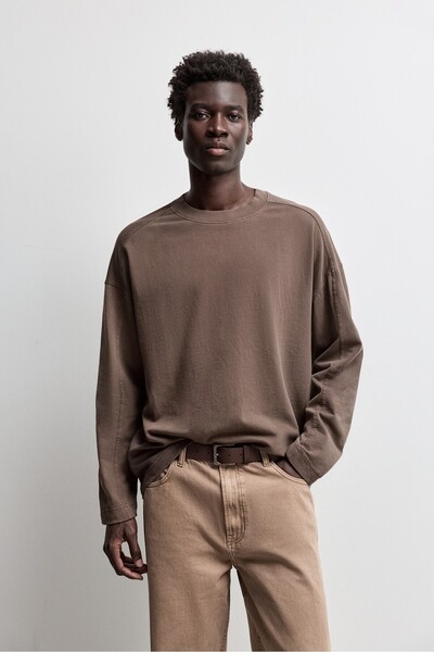 LEFTIES Soluk efektli sweatshirt