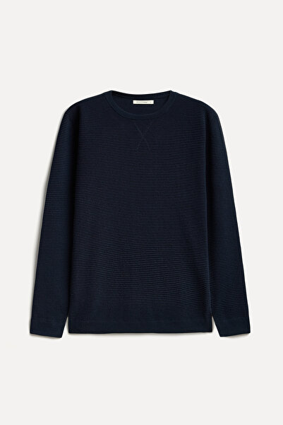 Mudo Men's Navy Blue Crew Neck Sweater