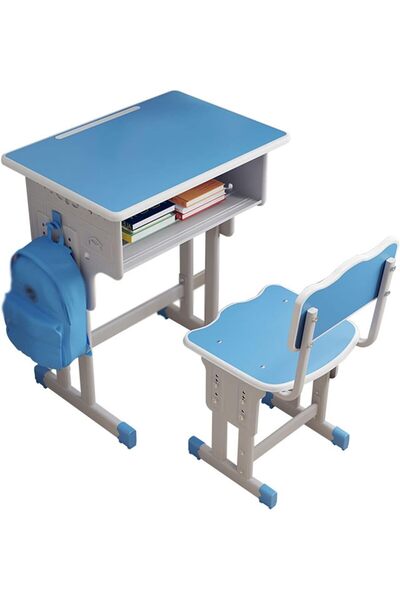 RAQİ Children's Study Table and Desk with Chair for Home School Homework