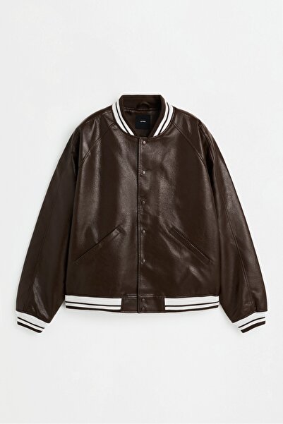LEFTIES Suni deri bomber ceket