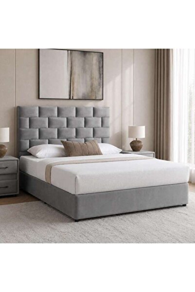 PAN HOME AETHER QUEEN BED 160X200 CM - GREY