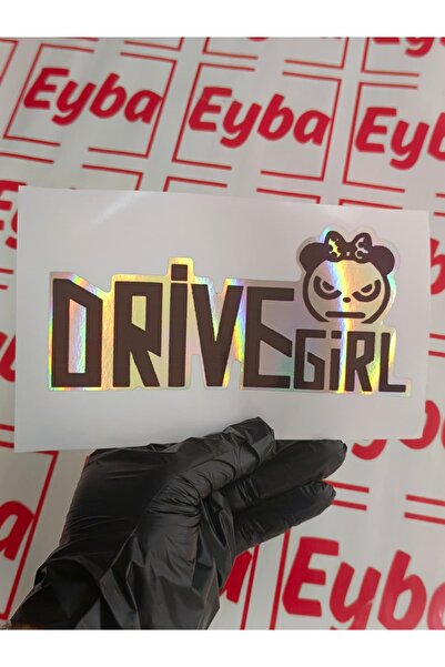 EYBA STİCKER Drive Girl Model Hologram 18 cm 1 Piece