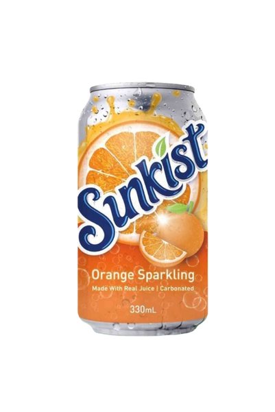 sunkist Orange Sparkling Drink 330ml – Orange Flavoured Carbonated Soft Drink