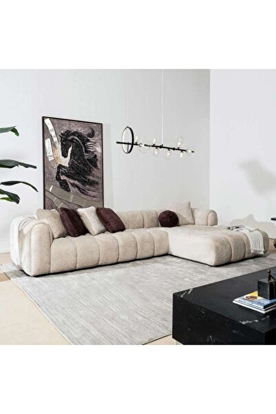 PAN HOME IMOGON CORNER SOFA SET