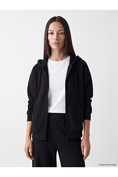 LC Waikiki Women's Thick Zippered Sweatshirt with Hood
