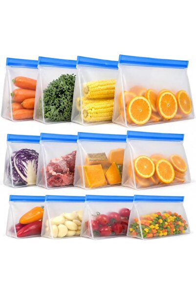 GENERAL MakMeFre 12Pack Extra Thick Reusable Food Storage Bags BPA LFGB Free