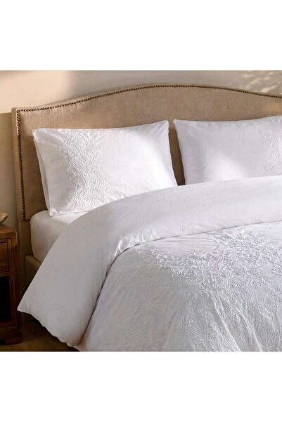 PAN HOME Montclair Seersucker Embroidered 3 Piece Super King Comforter Set 25...
