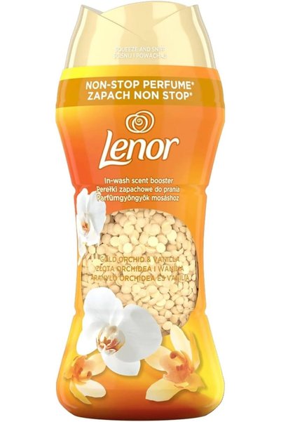 lenor حبيبات عطرية للغسيل 195 جرام، برائحة الأوركيد الذهبي والفانيليا، عطر يد...