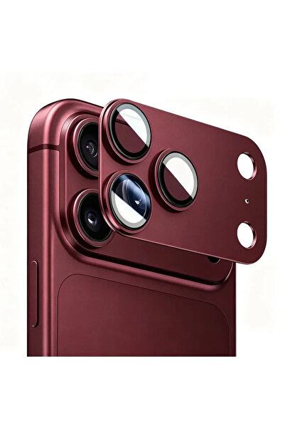 Lunex Case iPhone 17 Pro Safir Kamera Adası + Lens Koruma Tam Kaplama Metal K...