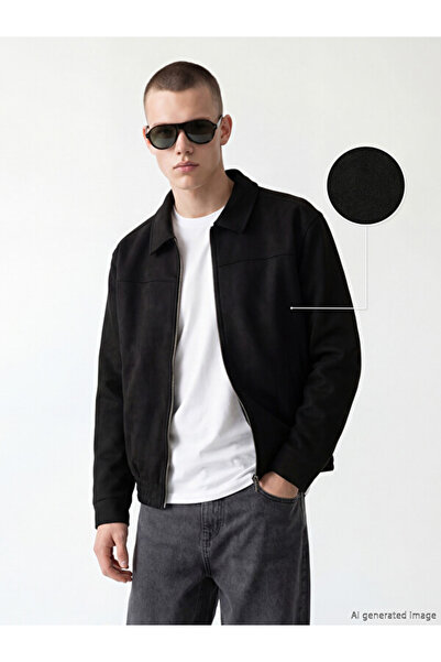 LC Waikiki Loose Fit Men's Suede Jacket