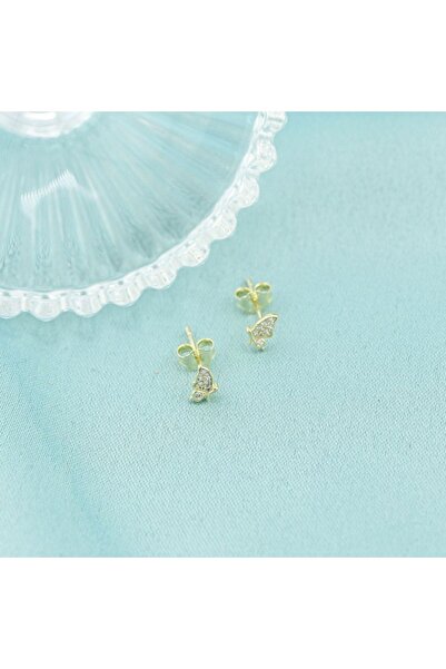 Bijuteria SORELLY Cercei mini fluture din argint placat cu aur de 14K