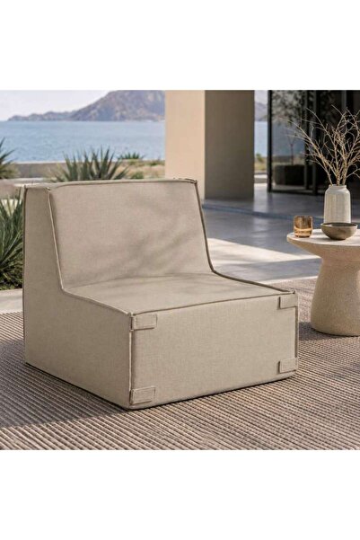 PAN HOME VARASTILE OUTDOOR ARMLESS SOFA - SAND STONE
