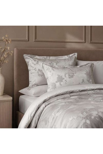 PAN HOME Florelle Jacquard 3-Piece King comforter set 240x260cm - Silver Grey