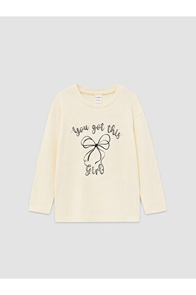 LC Waikiki Crew neck printed girl's t-shirt