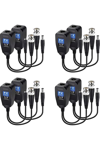 COL COOLCOLD فيديو بالون |   محول BNC DC إلى RJ45 سلبي بدقة 8 ميجابكسل (عبوة ...